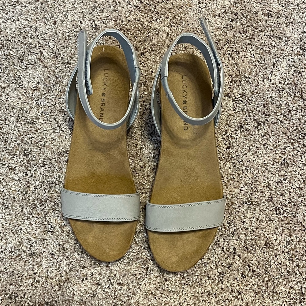 Lucky Brand grey wedges. Size 8.5